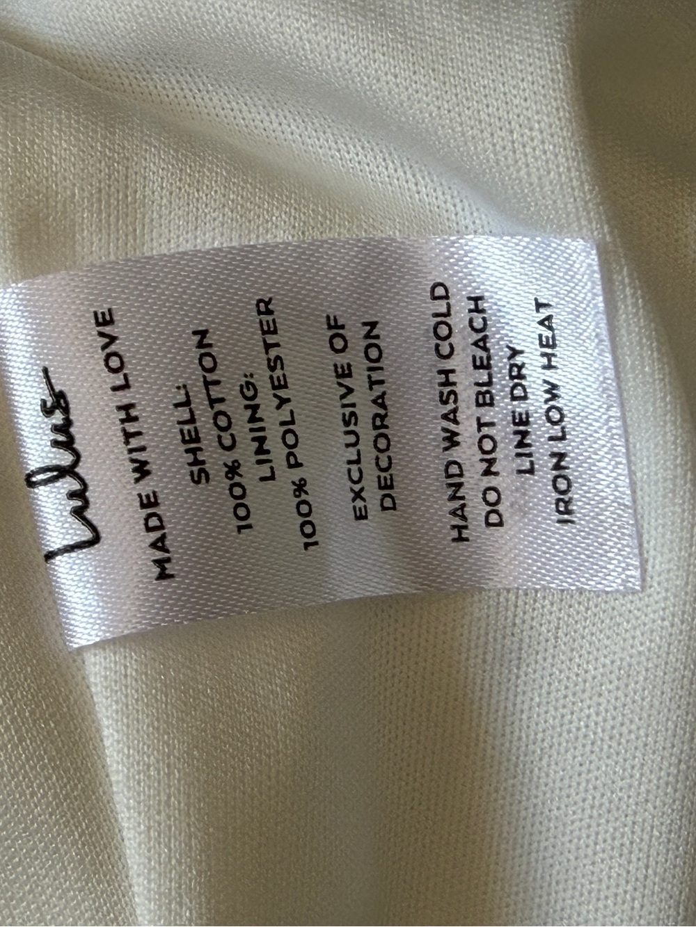 Lulu’s White tie-strap babydoll mini dress Summer Dress- size small - Picture 14 of 14